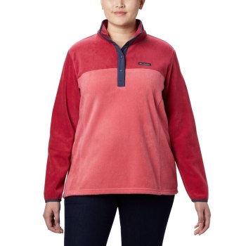 Columbia Ženske Puloveri - Benton Springs Half Snap Plus Size Roze Crvene Ljubičaste | QFIW-74529
